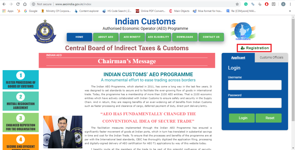 AEO Online Portal