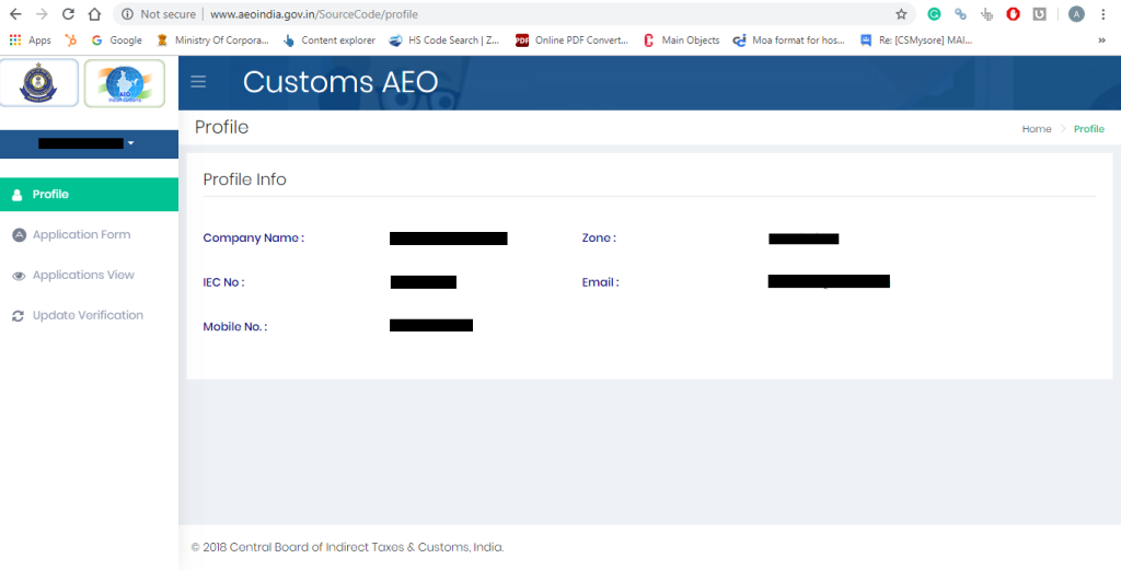 AEO registration