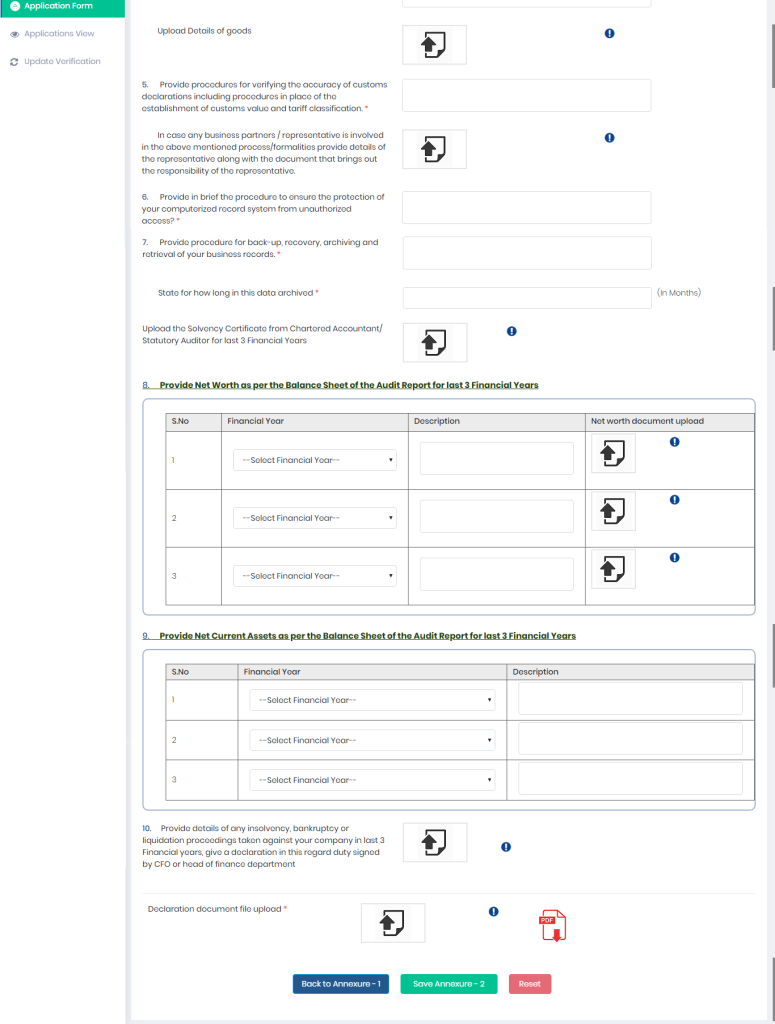 AEO T1 Application