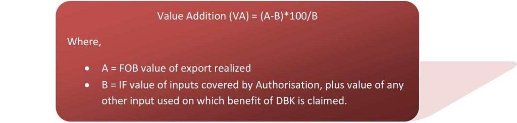 Value Addition in Advance Authorisation