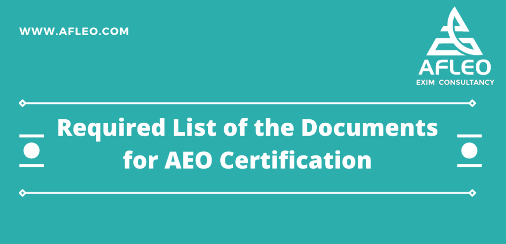 documents required for AEO application
