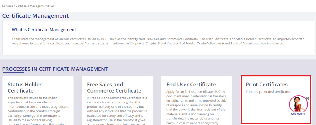 How to apply for Status Certificate online
